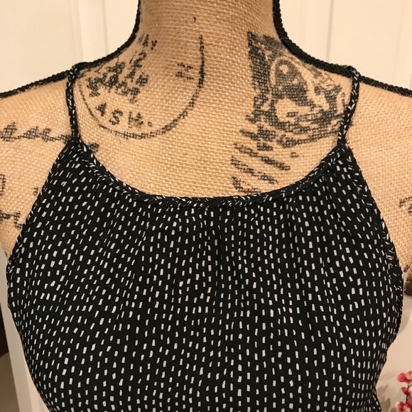 Mo:Vint Black and White Tank Dress with Beaded lining NWT - Picture 3 of 4